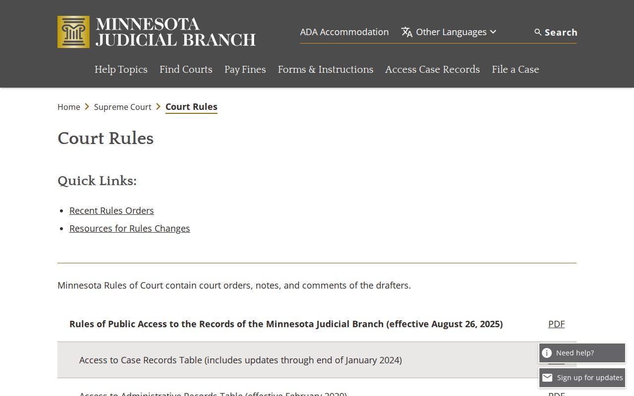 Clay County warrant records and Minnesota court rules for warrant access