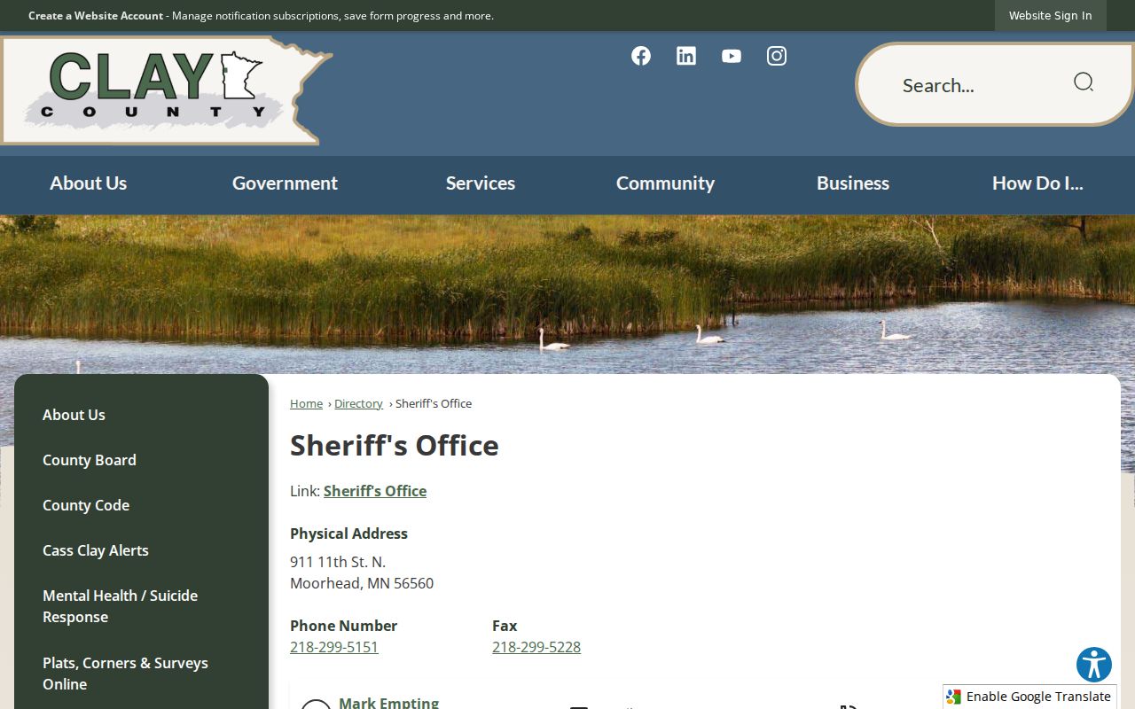 Clay County outstanding warrant questions routed to the sheriff warrant and transport unit