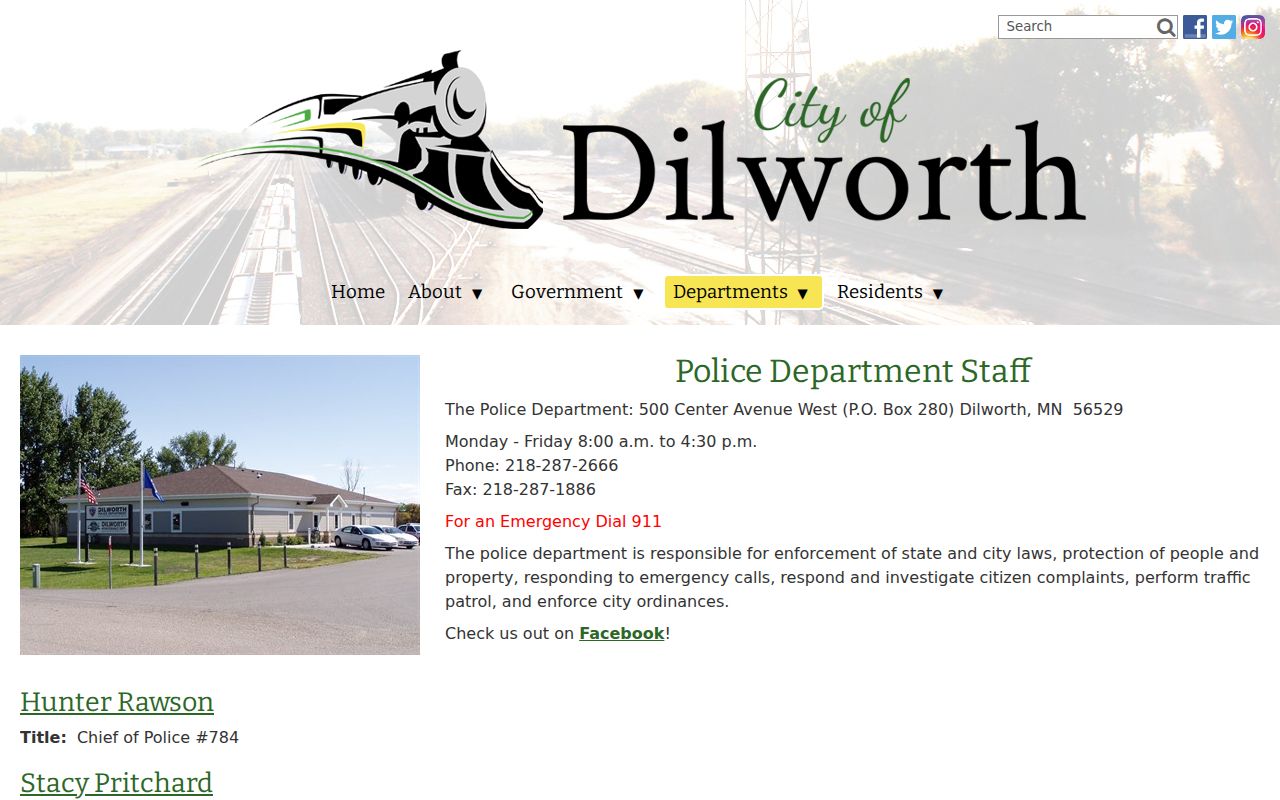 Dilworth police department records and Clay County warrant records split